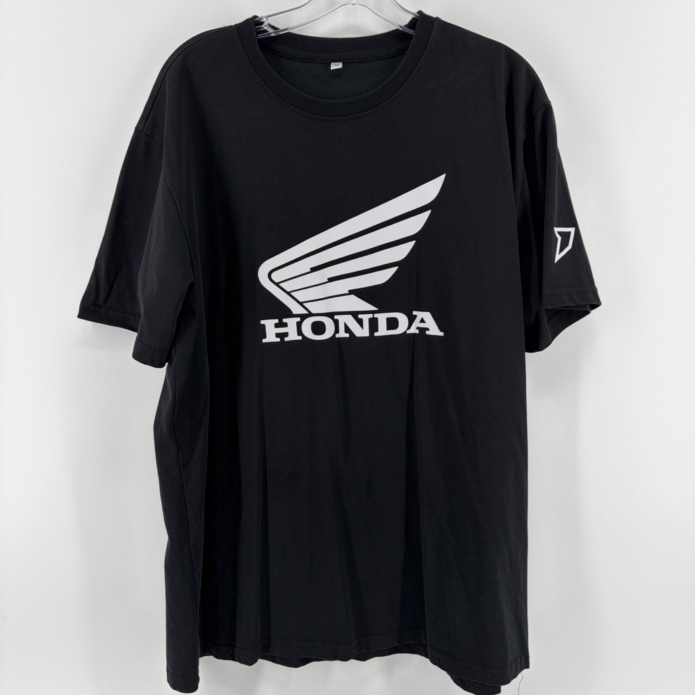 Honda Racing Shirt D'Cor Visuals Mens Black Graphic T-Shirt 2XL Motocross Biker